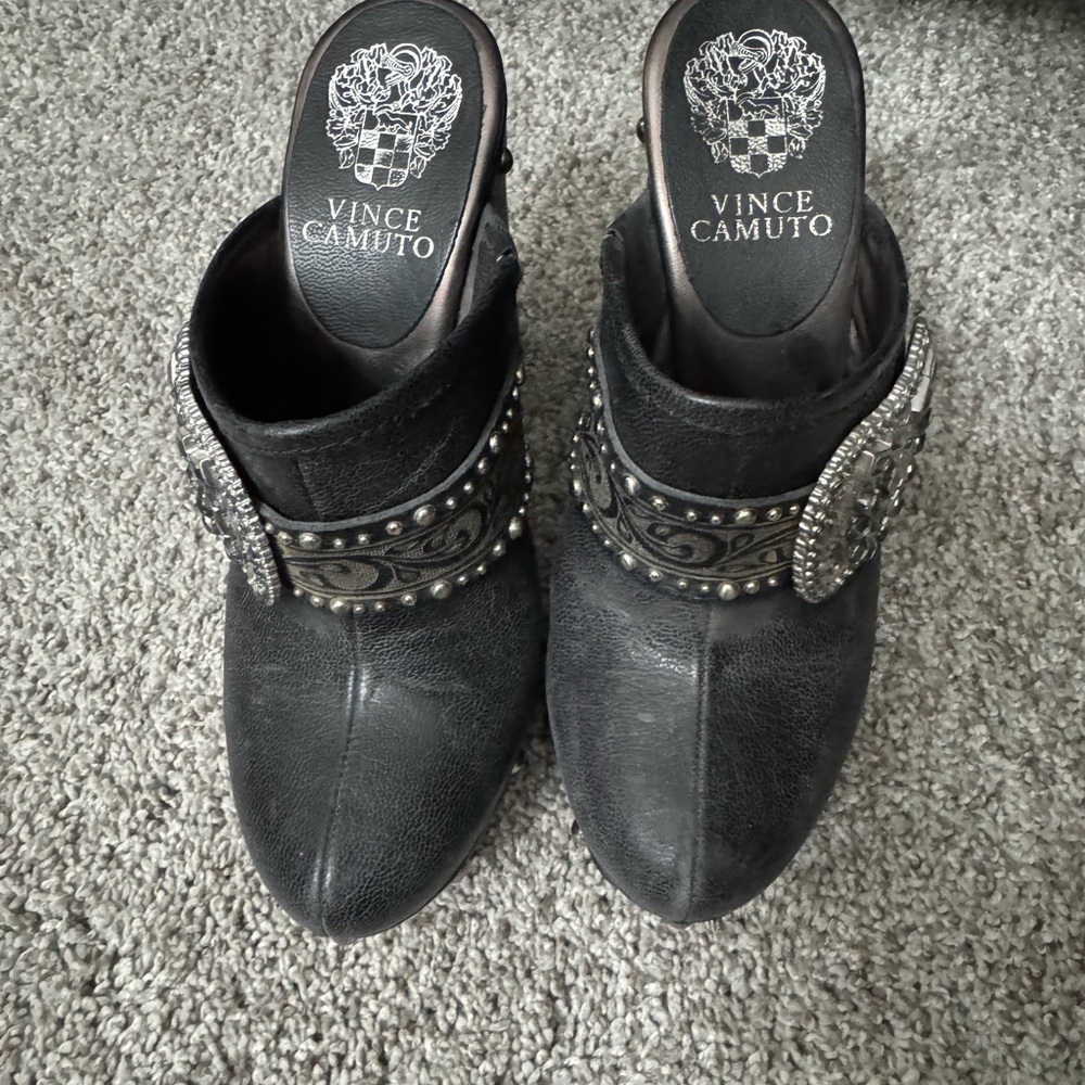 Vince Camuto Studded Black Ankle Booties